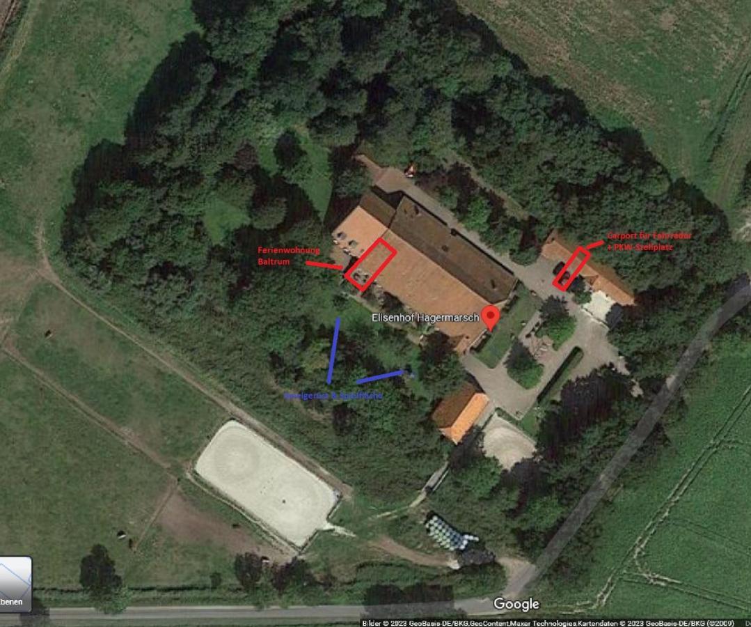 Ferienwohnung Baltrum Auf Dem Elisenhof Hagermarsch מראה חיצוני תמונה